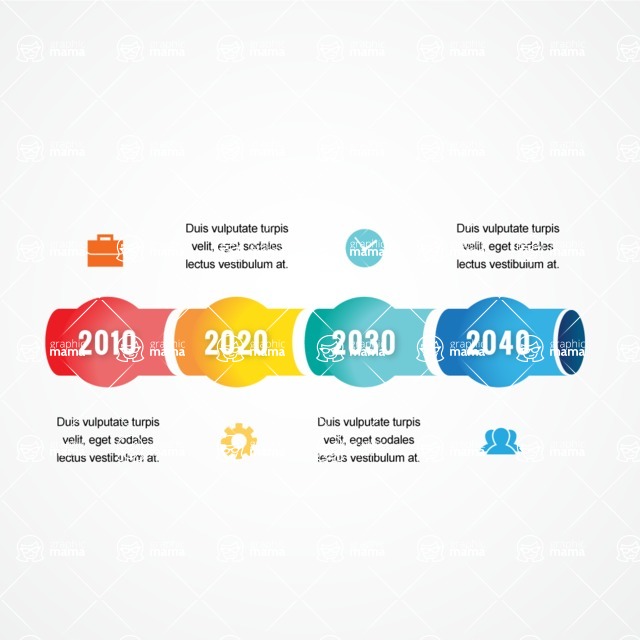 Infographic Templates Collection - Vector, Photoshop, PowerPoint, Google Slides - Colorful Vector Milestones Infographic Template Design